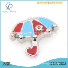 2015 Cute design colorido guarda-chuva flutuante jóia de charme lockets